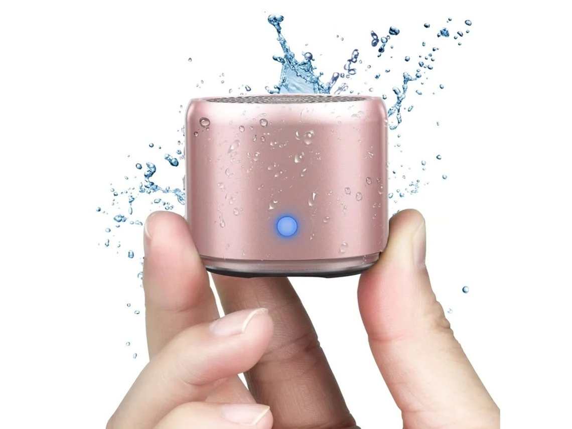 Mini altavoz Bluetooth portátil con estuche de viaje y radiador de graves, diseño personalizado, resistente al agua IP67.