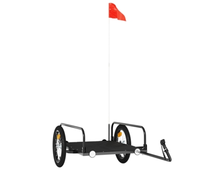 Remolque VIDA XL para bicicleta hierro negro (126x63x34 cm)