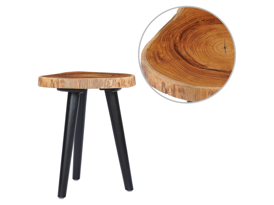 Mesa de Centro de Apoyo 40X45 Cm Madera de Teca Maciza