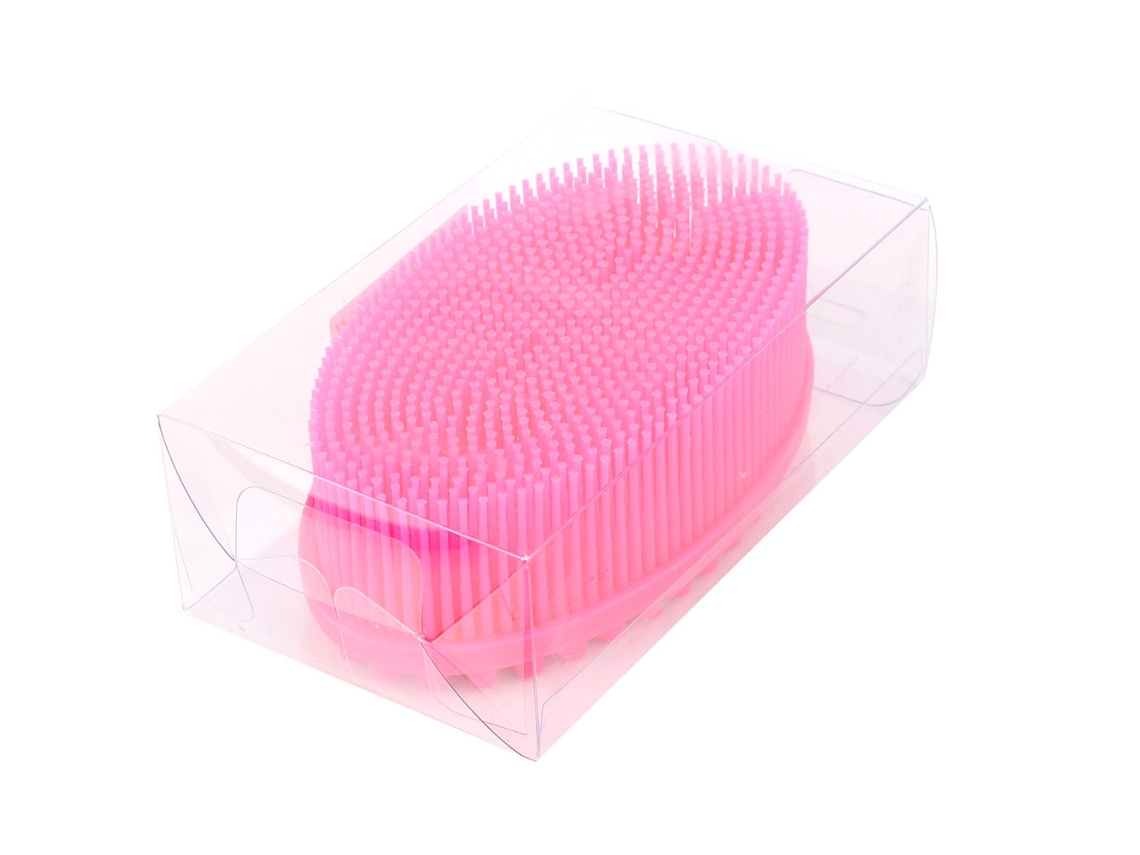 Rebe-pincel De Silicona Para Bebé Baño Masaje Sensorial Cepillo Entrenamiento Tactil Lavador De Cabello Peine Rojo Rosa