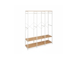 Perchero Relaxdays, Abierto, Armario, Estantes Y Barra, Hbt: 180 X 141 X 40 Cm, Perchero, Metal, Blanco/madera