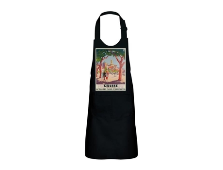 Delantal infantil 2 bolsillos de cocina noir grasse france