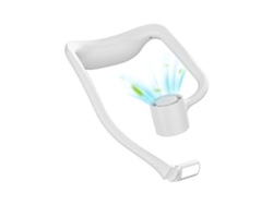 Ventilador portátil recargable por USB, libre de lodo y con luz.