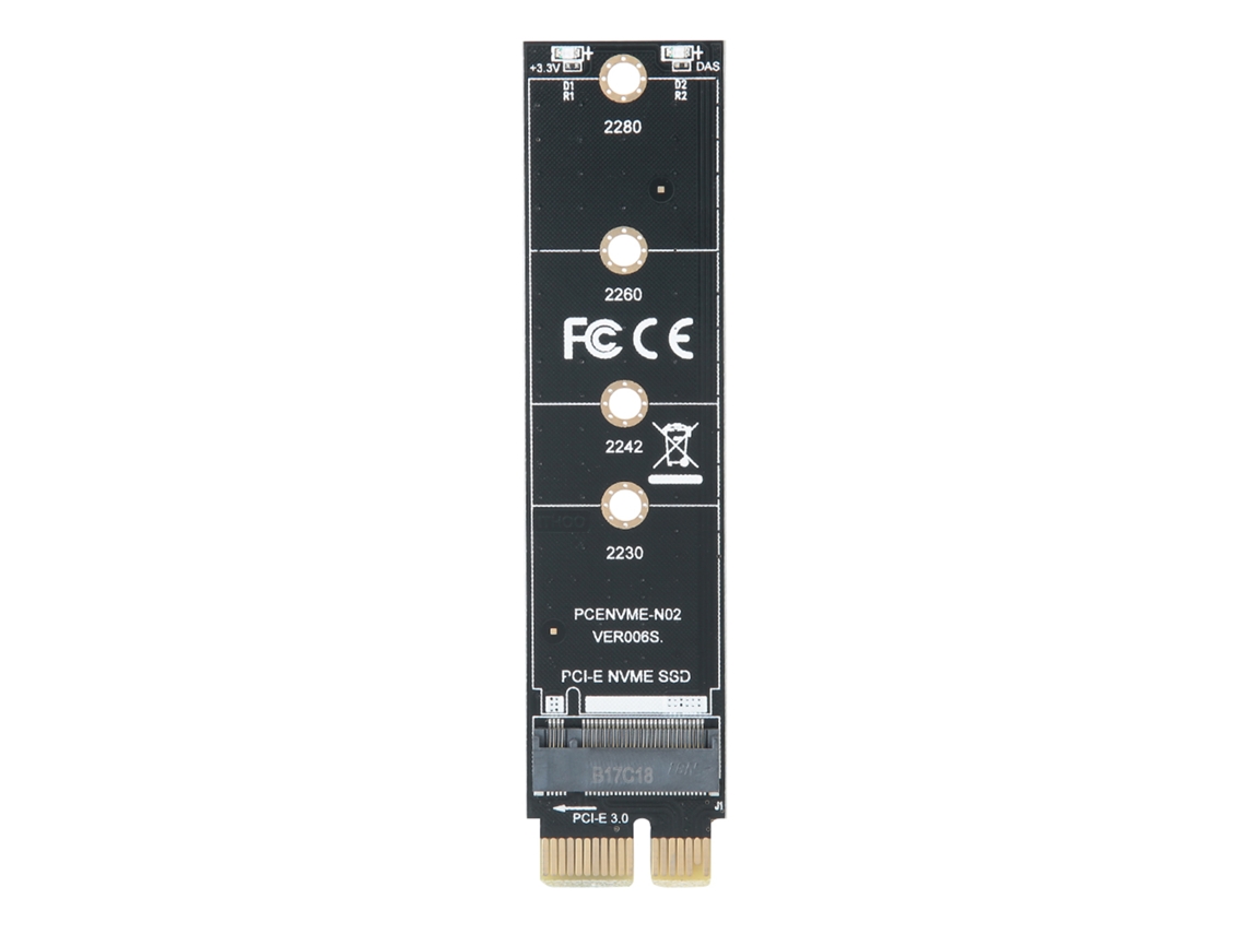 Tarjeta De Elevación Adaptadora Pcie A M.2 Nvme Con Aleta De Refrigeración