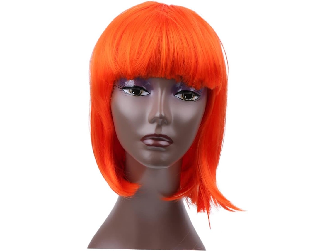 Peluca Corta Estilo Bob Con Flequillo Plano Para Mujer, Ideal Para Disfraces De Halloween Y Cosplay.