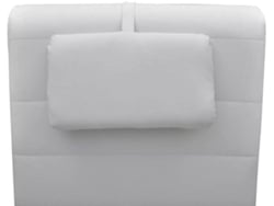 Chaise Longue VIDAXL almohada cuero artificial blanco