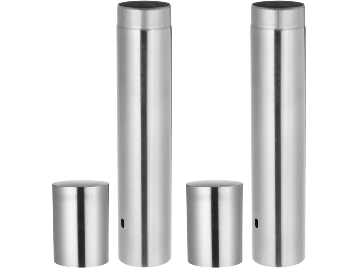 Juego De 2 Tubos Portadocumentos Impermeables De Acero Inoxidable De 35 X 3