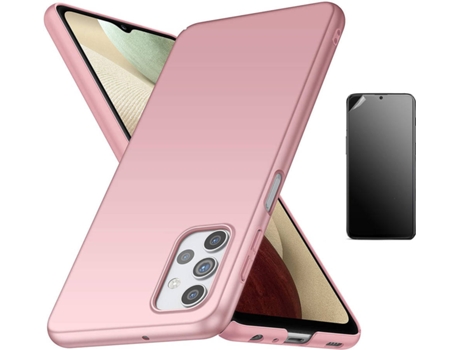 Kit Carcasa Y Protector Samsung A32 4G Ultimatte Turtleshell Rosa