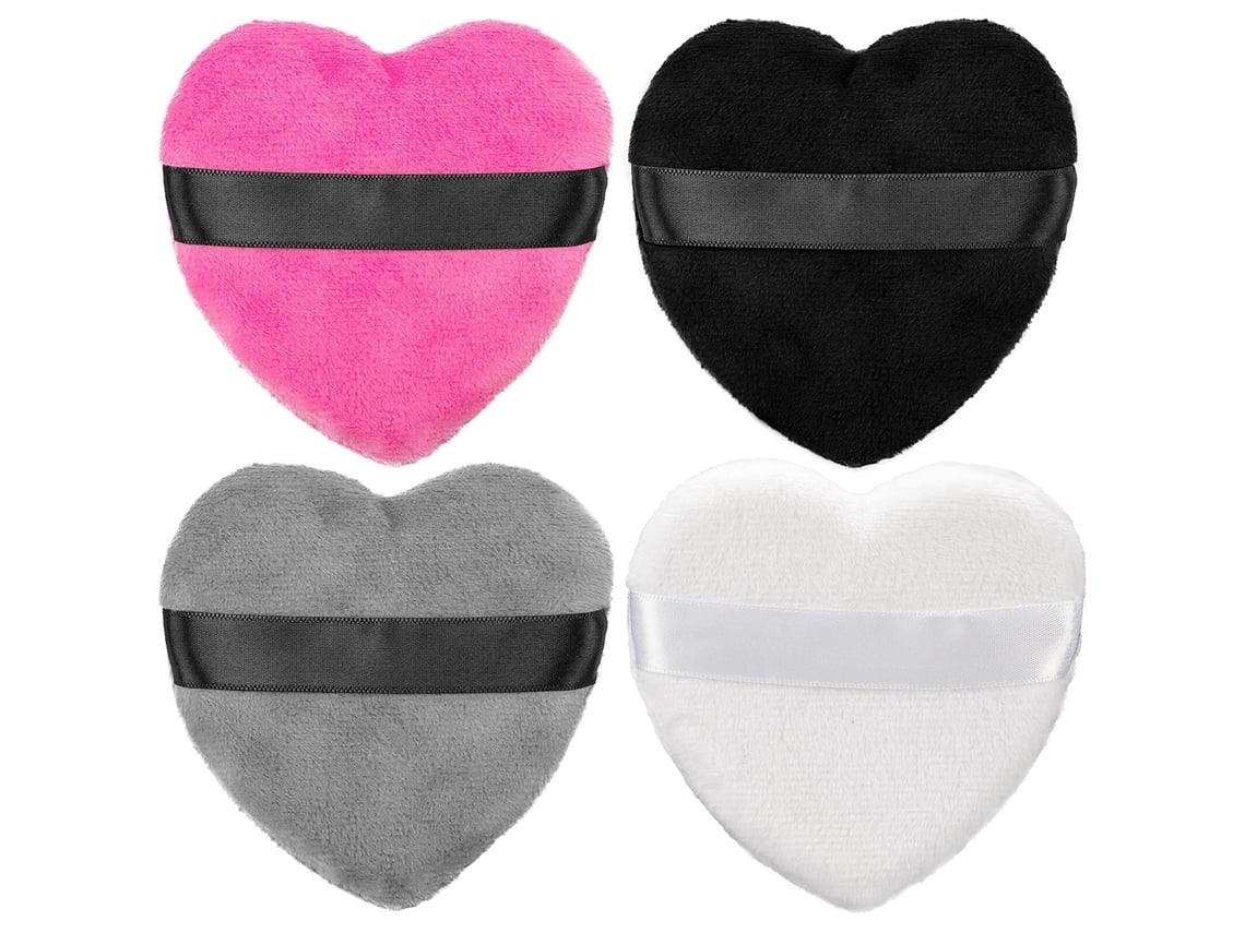 Kits De Maquillaje Mixtos En Forma De Corazón Con Mango, Polvos Compactos Y Pastillas De Polvo Seco Por 4