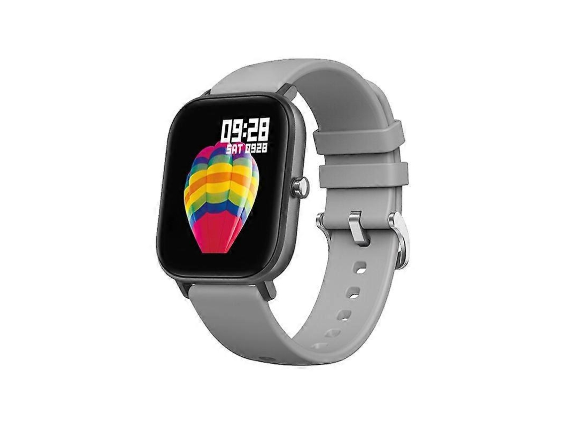 Reloj inteligente P8 de 1,4 pulgadas con monitor de presión arterial y frecuencia cardíaca, color gris plateado Ly Ebike