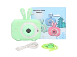 Cámara Para Niños Mini Verde X5 Hd 20mp Carga Usb Autofoco Pegatinas Integradas Juguete Cámara Digital