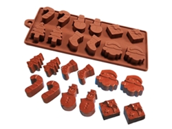 Molde De Silicona Antiadherente Navideño Para Chocolate, Pasteles, Galletas, Horno, Microondas Y Congelador.
