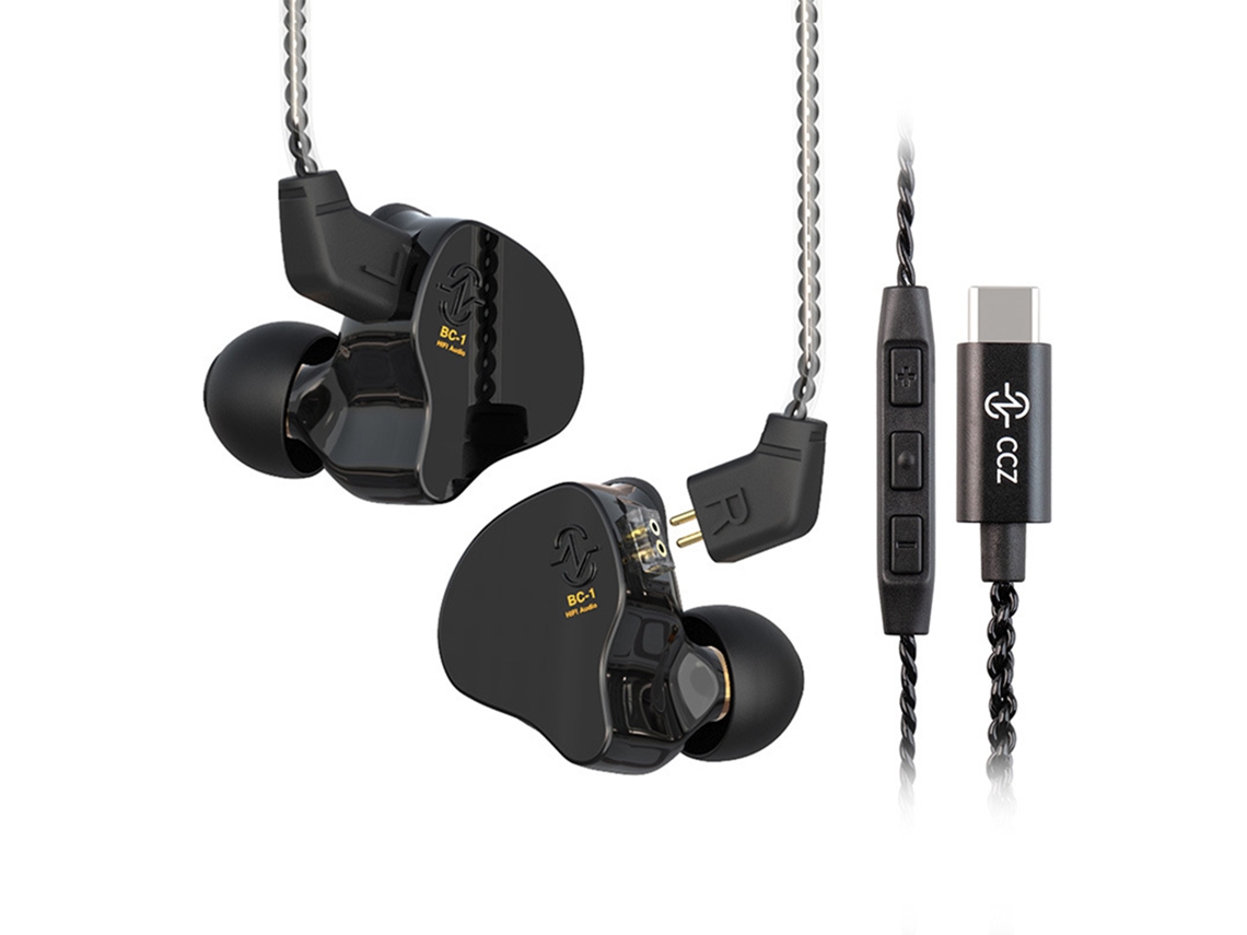 Auriculares Intrauditivos Ccz Melody Con Cancelación De Ruido, 10mm Bobina Dinámica, Sonido Hi-fi Estéreo, Cableados Para Escenario