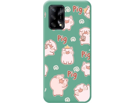 Carcasa Oppo A74 4G TUMUNDOSMARTPHONE Cerdos Verde
