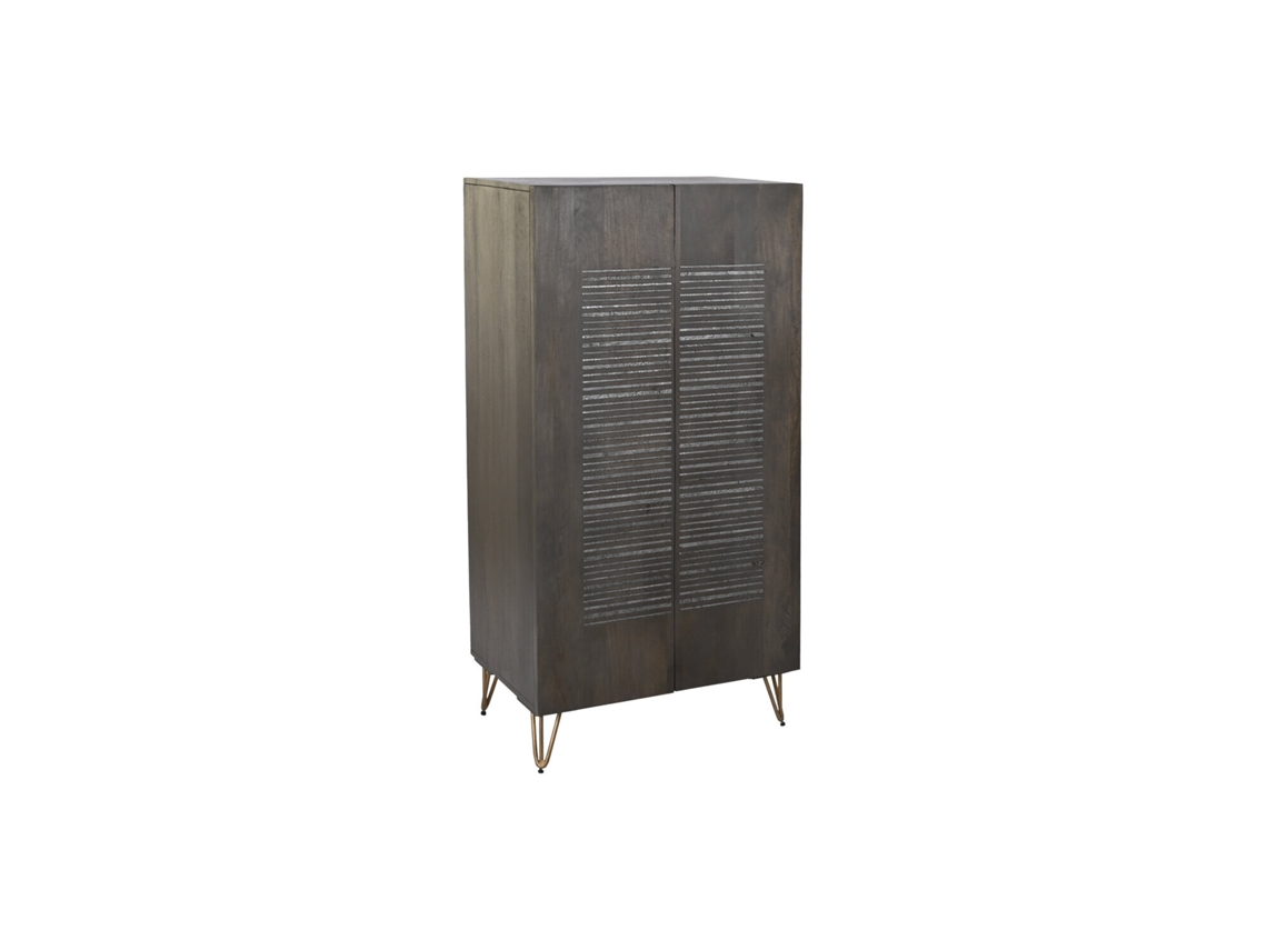 Armario de madera de mango, marrón, 70x45x142cm