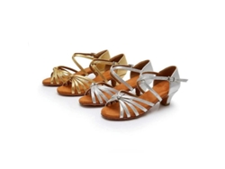 Zapatos De Baile De Salón Para Mujer, Zapatos De Tango Latino Para Adultos, Gold Ltd