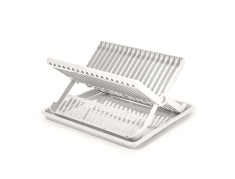 PLASTIC FORTE - Escurreplatos Plegable de 2 Niveles con Bandeja Recogedora. Hueso