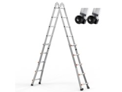 Escalera telescópica multiusos con estructura en A de 5 m Succebuy
