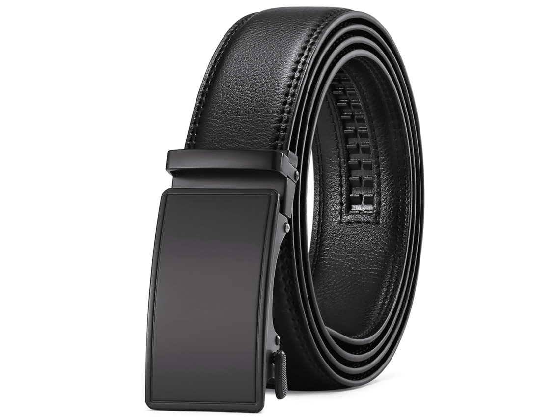 Cinturón Masculino Cuero Sintético Hebilla Automática, Ajustable 71-120cm, Estilo Business Casual, Perfecto Oficina O Cenas