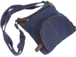 Bolso Bandolera De Mezclilla Azul Para Mujer, Bolsillo Frontal De Gran Capacidad, Estilo Casual.