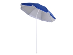 Sombrilla De Playa Ajustable Con Mástil De Metal Toldo Inclinable Protección Uv Y Bolsa De Transporte Ø160x205 Cm Azul