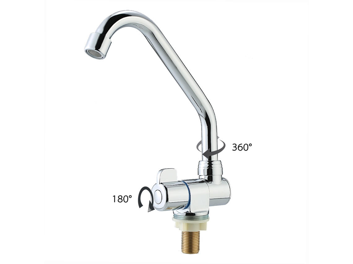 Grifo Plegable Para Rv, Grifo De Cocina Giratorio De Una Manija, Instalación En Pared O Encimera
