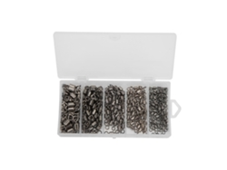 Danu26-210pcs Anillos De Pesca 8 Forma Rodamientos Solidarios Conectores Metálicos Giratorios Swivels