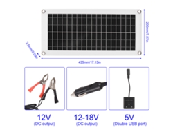 Kit De Panel Solar De 20 W Y 12 V Con Controlador Pwm De 300 W Y 60 A Para Autocaravanas, Coches Y Camping.