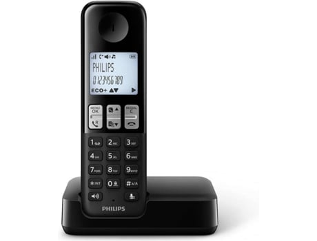 Teléfono Fijo PHILIPS D2501B/34 Negro