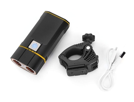 Faro de bicicleta al aire libre para ciclismo manillar de bicicleta impermeable luz Led faro delantero de bicicleta faro-negro ENZONS