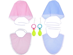Conjunto De Cosplay De 2 Piezas Para Adulto, Azul Y Rojo, Babero Y Chupete, Disfraz De Bebé