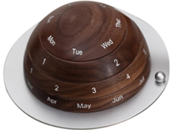 Calendario De Escritorio Perpetuo Giratorio De Madera, Estilo Retro Japonés, Calendario Planetario Manual.