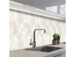 Paneles de revestimiento de cocina discretos - Texturizados - Beige 400x60 cm