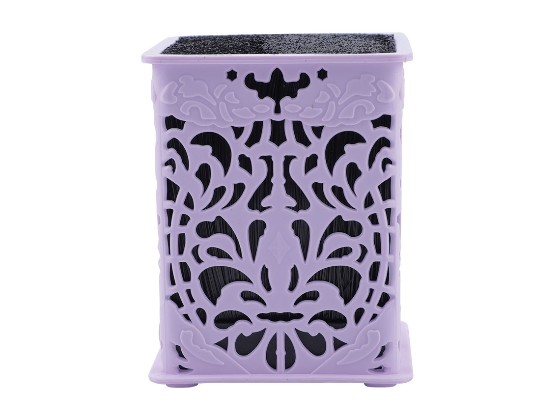 Portapuntillas Y Cepillos Para Peluquería Profesional Con Base De Protección (morado)