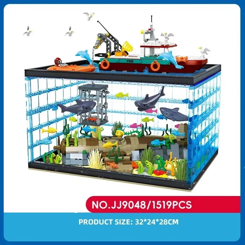 (jj9048) Bloques De Construcción De Acuario De 1519 Piezas De Deep Sea Relics Moc Bloques De Construcción De Mundo Submarino
