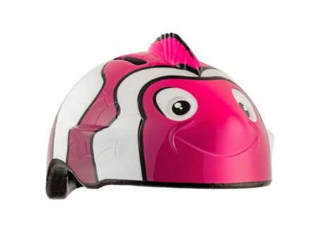 Casco de Bicicleta para Niños CRAZY SAFETY Pez Payaso Rosa Aprobado EN1078