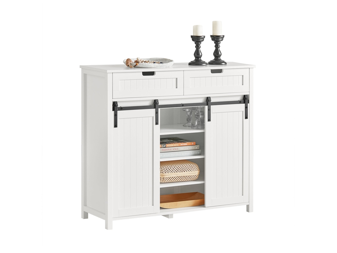 Aparador SOBUY (104 x 35 x 93 cm - MDF - Blanco)