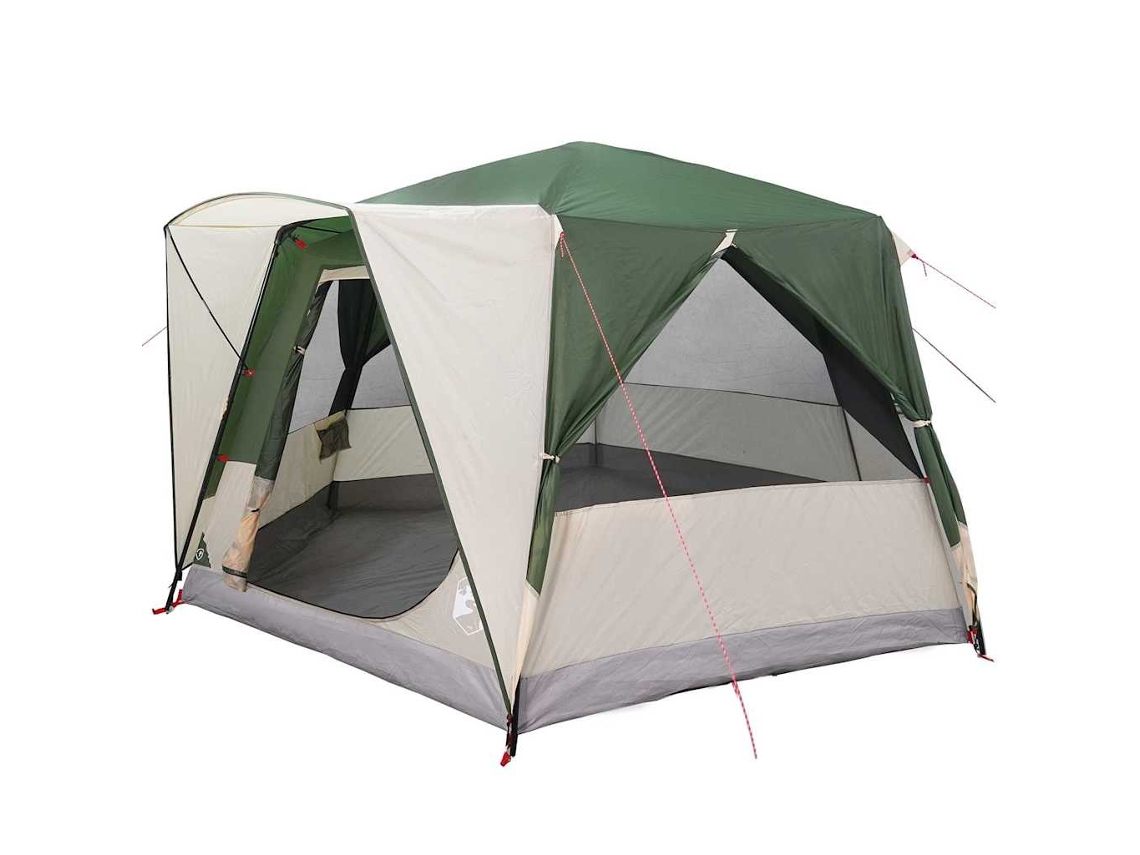 Tienda de campaña familiar Vidaxl, tafetán verde (333 x 317 x 194 cm)