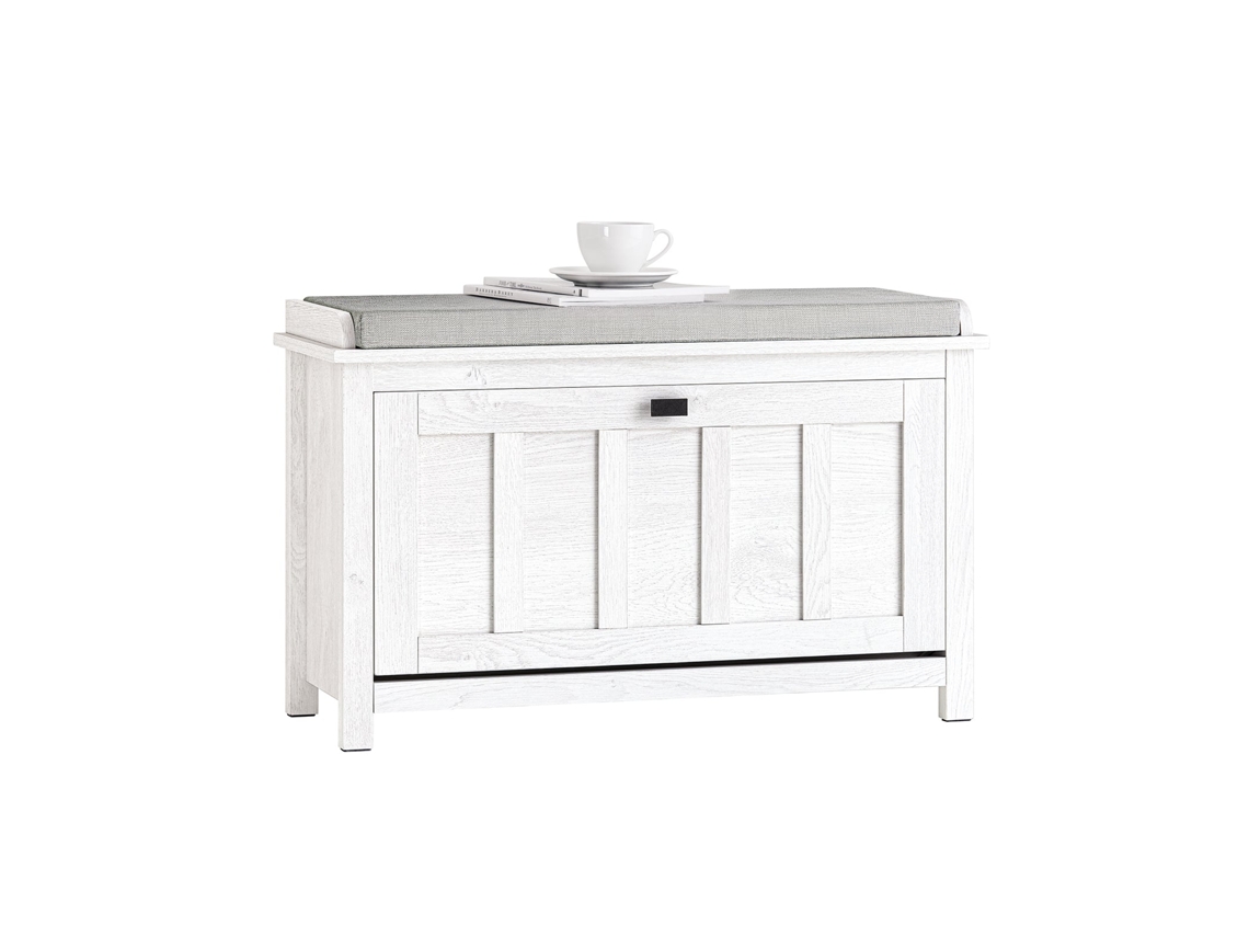 SOBUY FSR161-W Banco Zapatero Con 1 Puertas 80 X 30 X 50 Cm
