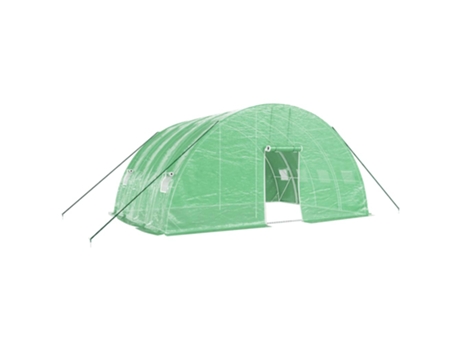 Invernadero VIDAXL con Estructura de Acero Verde 24 m² 6x4x2.85 m