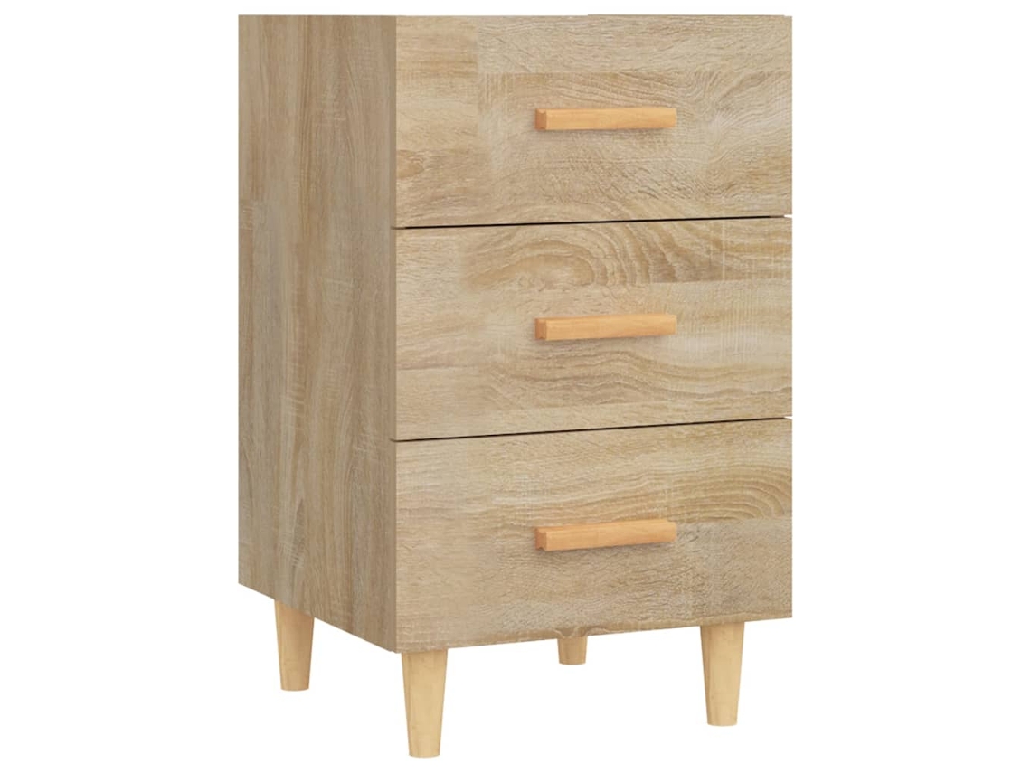 Mesita de noche Sonoma MAISON EXCLUSIVE de roble 40x40x66 cm en derivados de madera