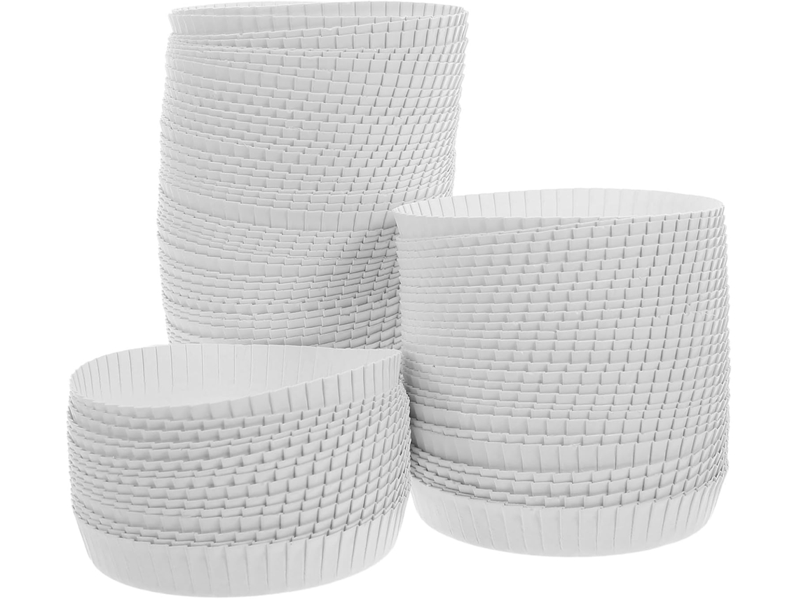 Vasos de papel desechables de 80 mm, paquete de 100 unidades. Respingos y polvo. Para hoteles Chaberlu.