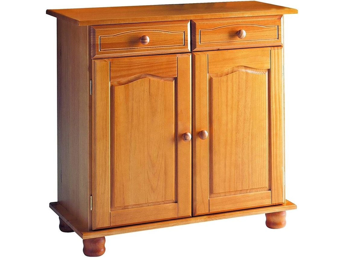 Aparador DOGAR IMPORT Altea Miel 2 Puertas (Marrón - Pino - 86X88X42 cm)