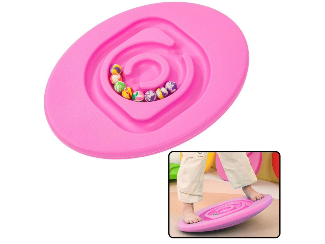 Tabla de equilibrio sensorial para niños, pelotas de goma, 5 piezas, rosa, B.active