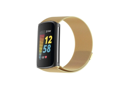 Correa Milanese Loop para Fitbit by Google Charge 5 Gold