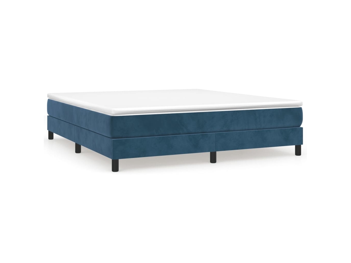 Maison Exclusive - Estructura De Cama Con Somier Terciopelo Azul Oscuro 160x200cm