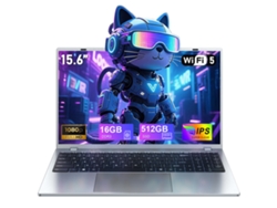 Portátil Vanwin De 15,6", 16 Gb De Ram, Ssd De 512 Gb, Procesador Intel® Pentium® Gold 6500y, Windows 11 Pro, Batería De 5000 Mah, Wi-fi 5, Bluetooth
