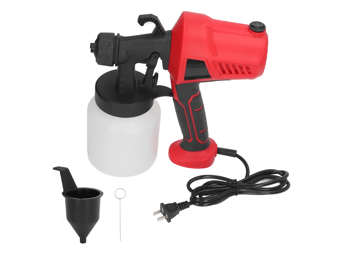 Pistola De Pintura Eléctrica Portátil Con Depósito De 800 Ml, Boquilla De Latón De 2,5 Mm Y Ajuste De Caudal.