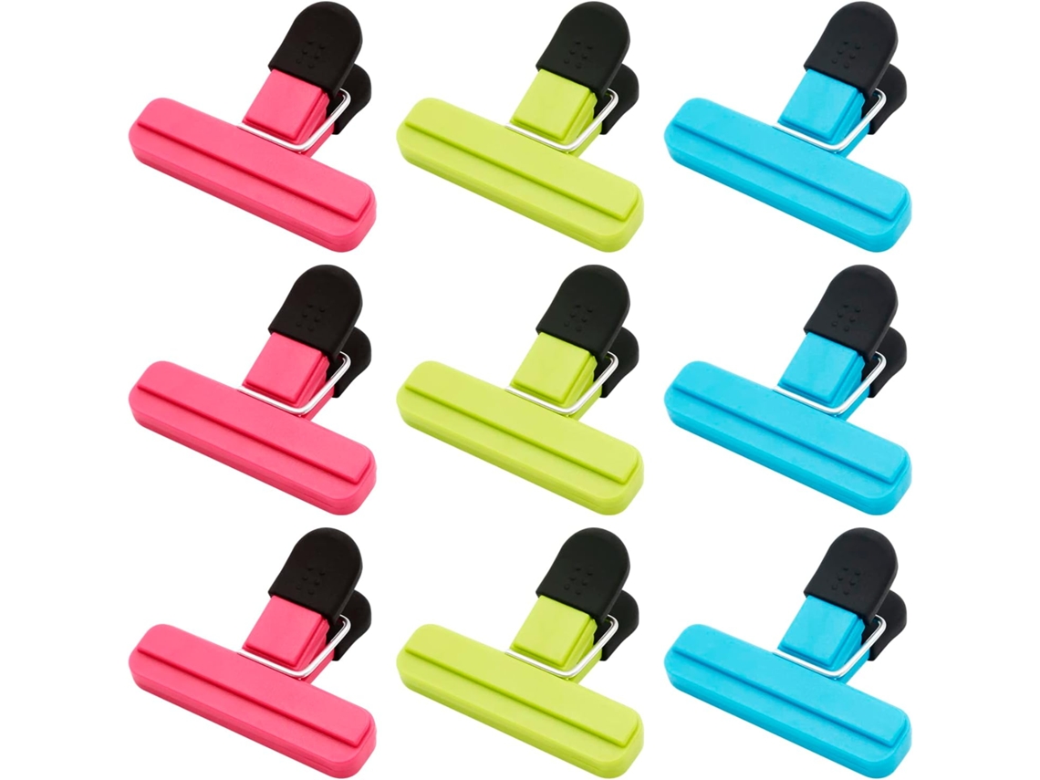 Clips Para Bolsas De Alimentos Herméticos, 9 Piezas (azul, Verde, Rojo)