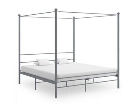 MAISON EXCLUSIVE Estructura de cama con dosel 200X200 cm metal gris